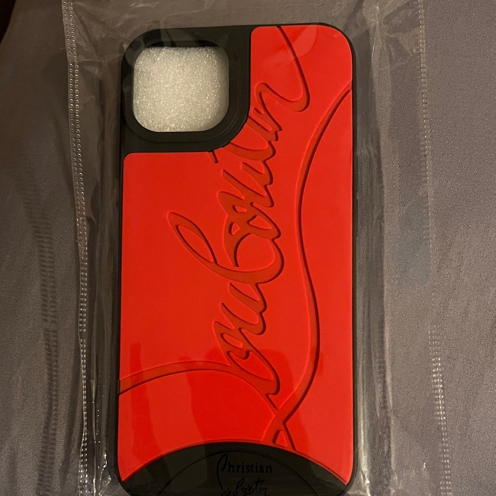 Christian Louboutin Signature Red and Black Phone Case